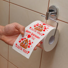 Load image into Gallery viewer, Husband Birthday Gifts by Aliza | Large Funny Gag Toilet Paper Roll β Excellent Gift for Wife Husband Boyfriend Girlfriend Friend Sister Brother Dad Mom -- The Perfect Decoration for your Party