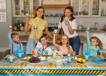 Load image into Gallery viewer, Construction Birthday Party Supplies by Aliza | Baby Boy Toddler Kids Dump Truck Car Tractor Transportation Decorations – Cups Plates Signs Napkins Tablecloth Utensils – Decorations for Boys and Girls – Serves 25