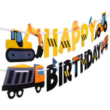 Load image into Gallery viewer, Construction Birthday Party Supplies Banner | Baby Boy Toddler Kids Birthday Truck Decorations – Huge 8-feet Long Under Construction Decor – The Perfect Decoration for your Party