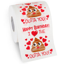 Load image into Gallery viewer, Husband Birthday Gifts by Aliza | Large Funny Gag Toilet Paper Roll β Excellent Gift for Wife Husband Boyfriend Girlfriend Friend Sister Brother Dad Mom -- The Perfect Decoration for your Party