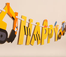 Load image into Gallery viewer, Construction Birthday Party Supplies Banner | Baby Boy Toddler Kids Birthday Truck Decorations – Huge 8-feet Long Under Construction Decor – The Perfect Decoration for your Party